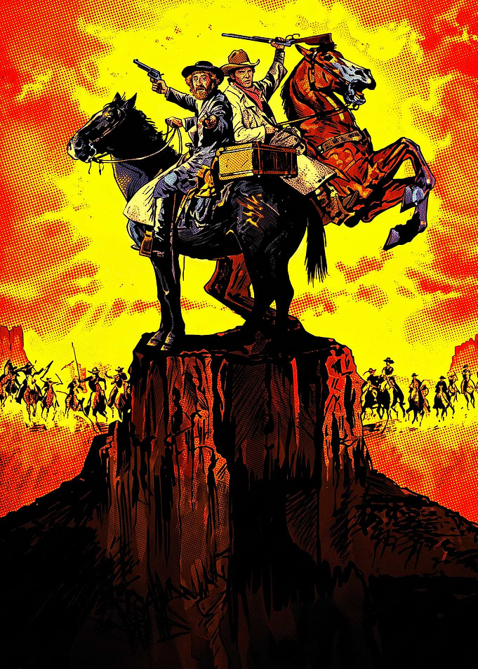 Western Outlaws Comic Book Art