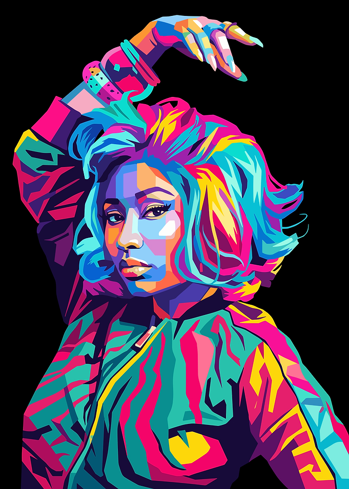 Nicki Minaj Pop Art Portrait