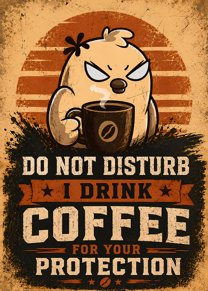 Funny Coffee Lover Retro Poster