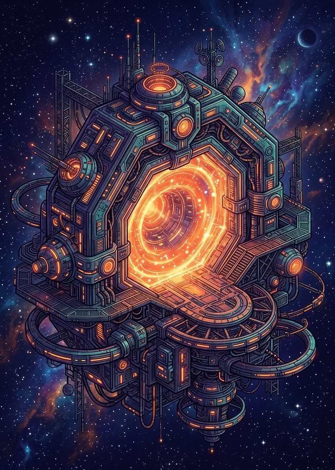 Futuristic Space Portal Station