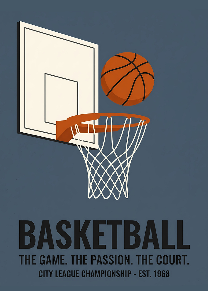 Vintage Basketball Championship Poster