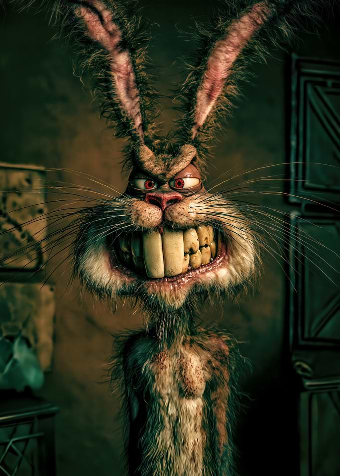 Gritty Realistic Bugs Bunny Portrait