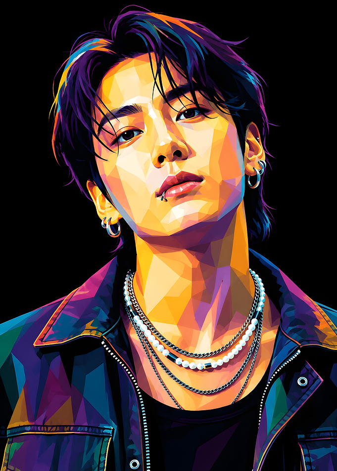 Low Poly Portrait of Jungkook