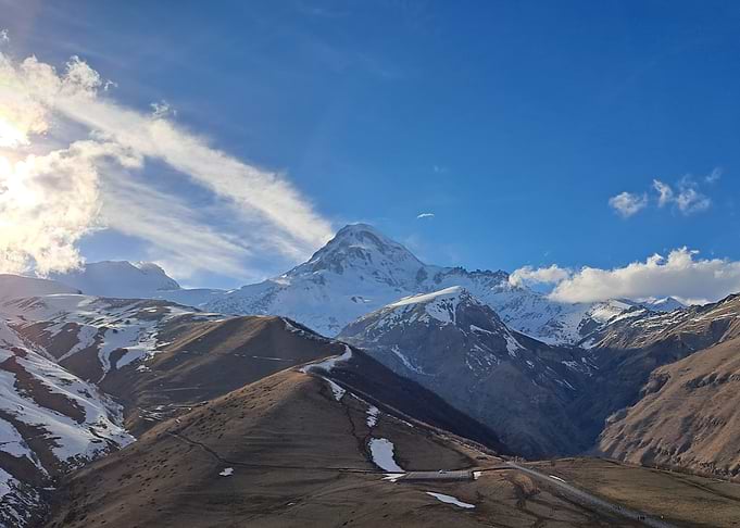 Mount Kazbek Peak in Georgia