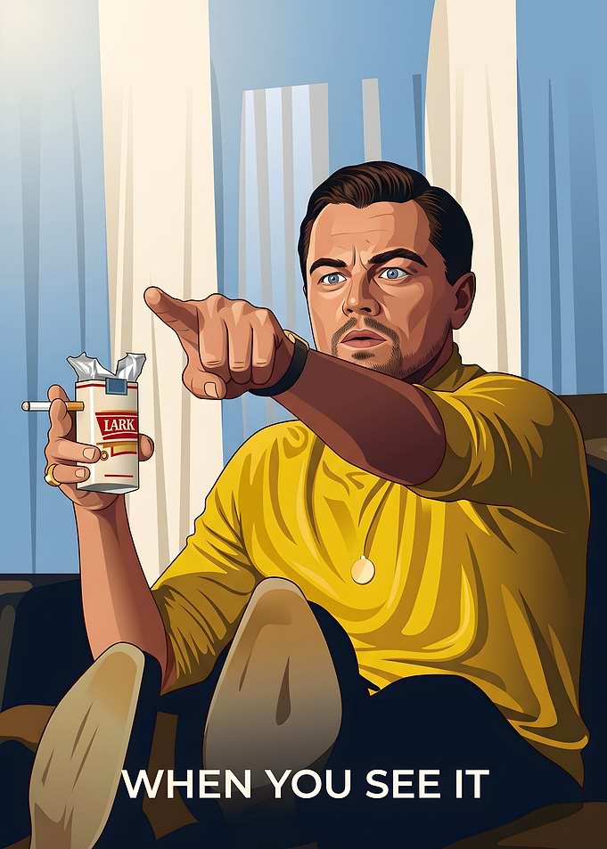 Leonardo DiCaprio When You See It Meme Art
