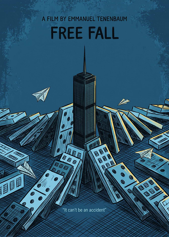 Free Fall Movie Drama Thriller Retro Poster