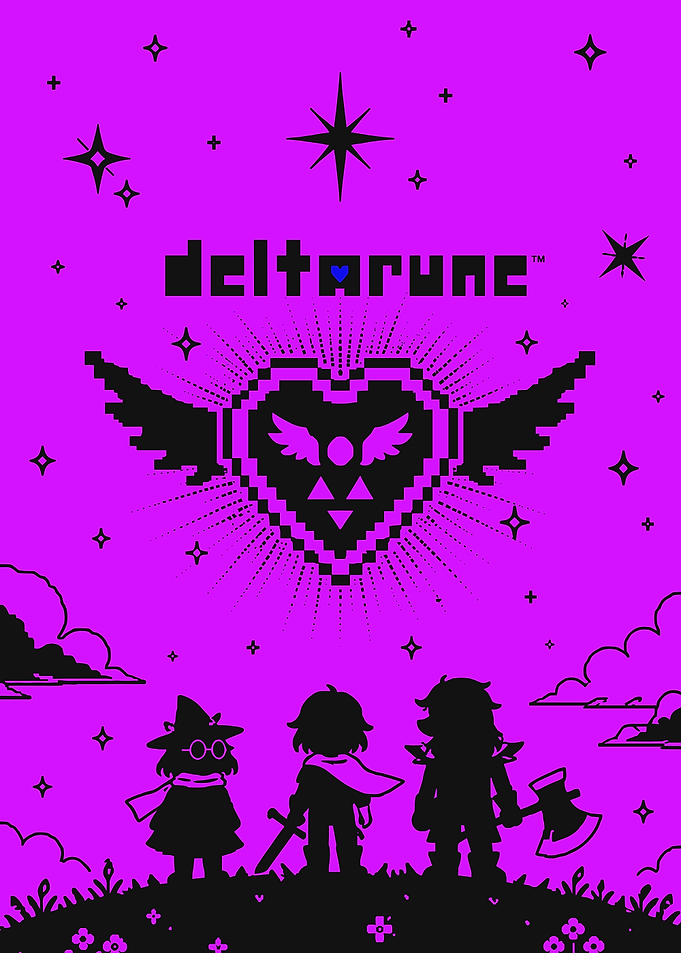 Deltarune Game Poster with Main Trio