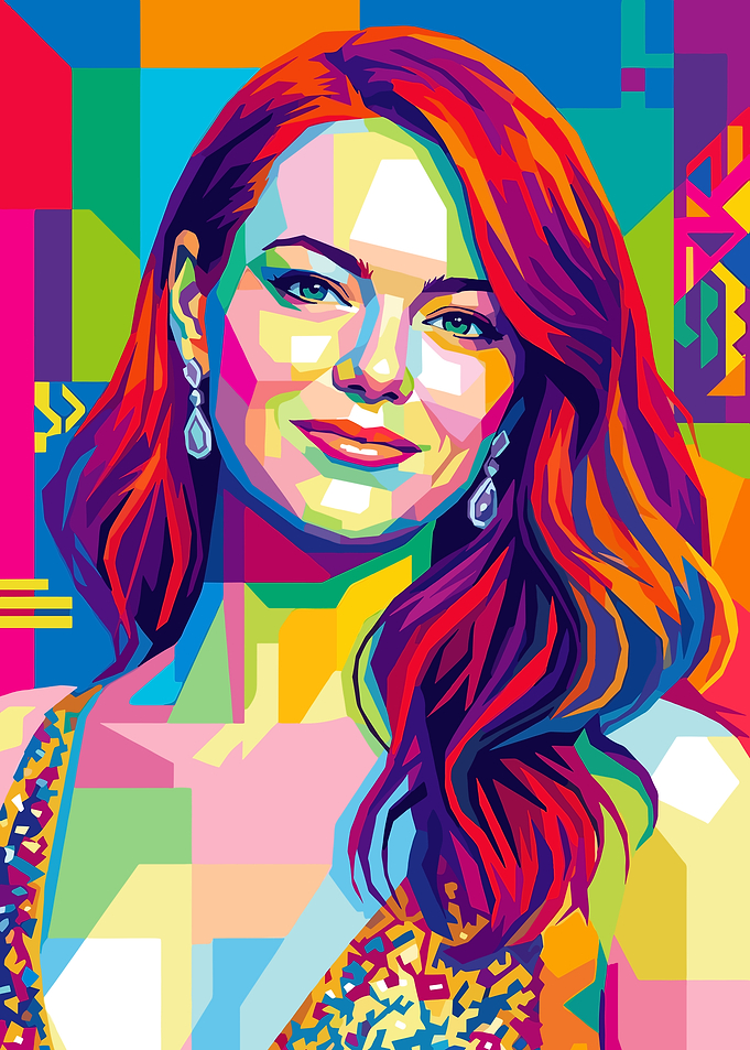 Emma Stone Pop Art Portrait