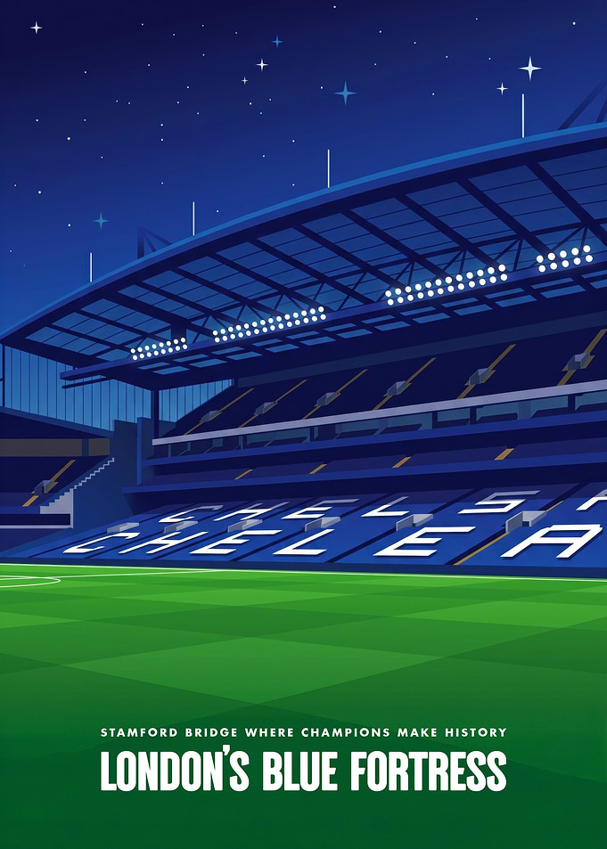 Stamford Bridge Chelsea FC Stadium Poster