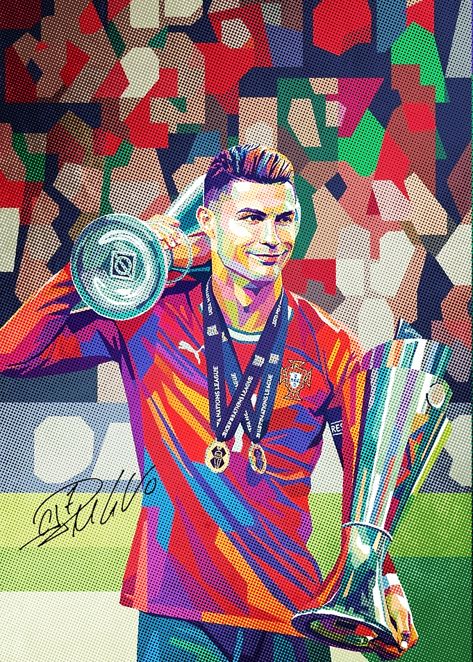 Cristiano Ronaldo Pop Art Portrait