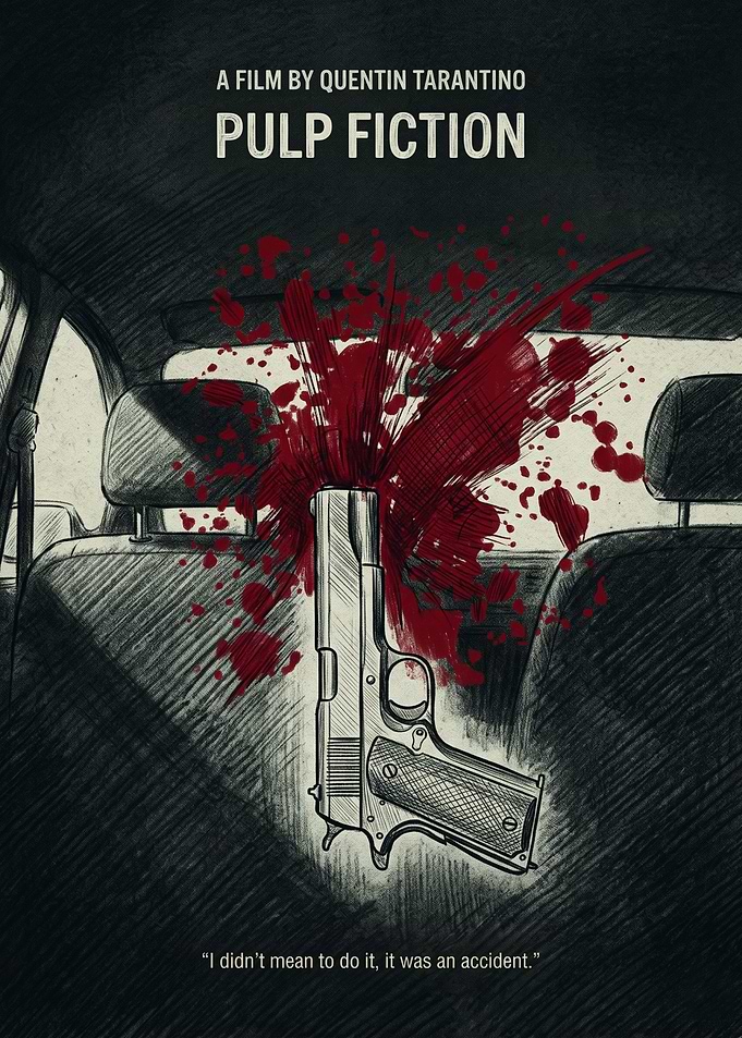 Pulp Fiction Movie Crime Thriller Vintage Decor