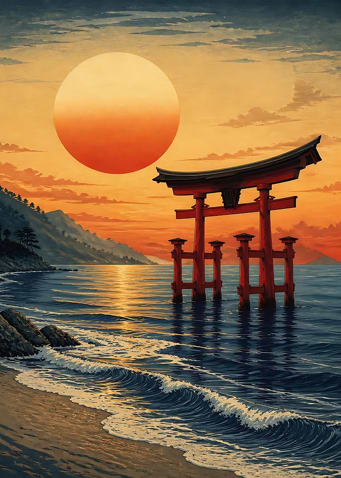 Torii Gate at Sunset