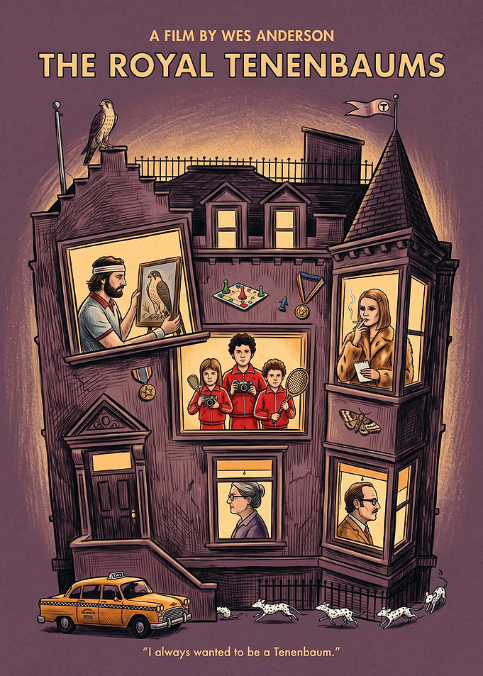 The Royal Tenenbaums Movie Comedy Classic Print