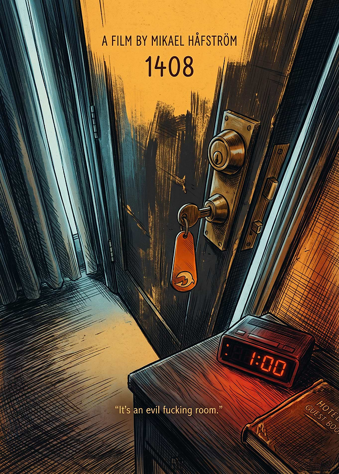 1408 Movie Psychological Horror Vintage Decor