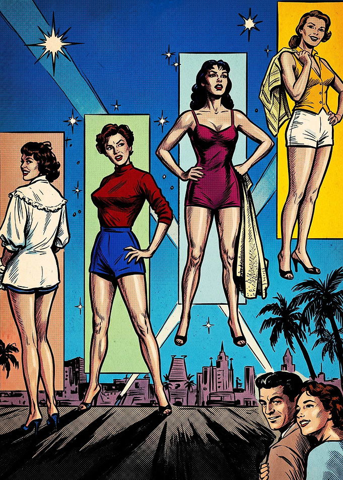 Vintage Comic Style Fashion Illustration