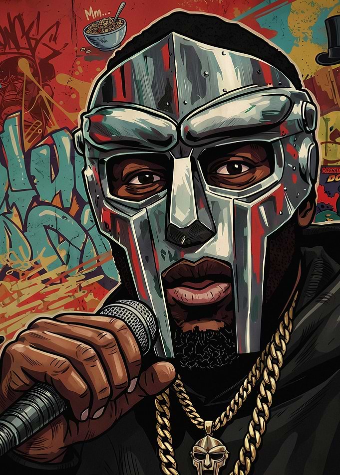 MF DOOM Graffiti Style Portrait