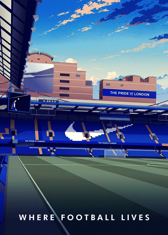 Stamford Bridge Stadium Illustration