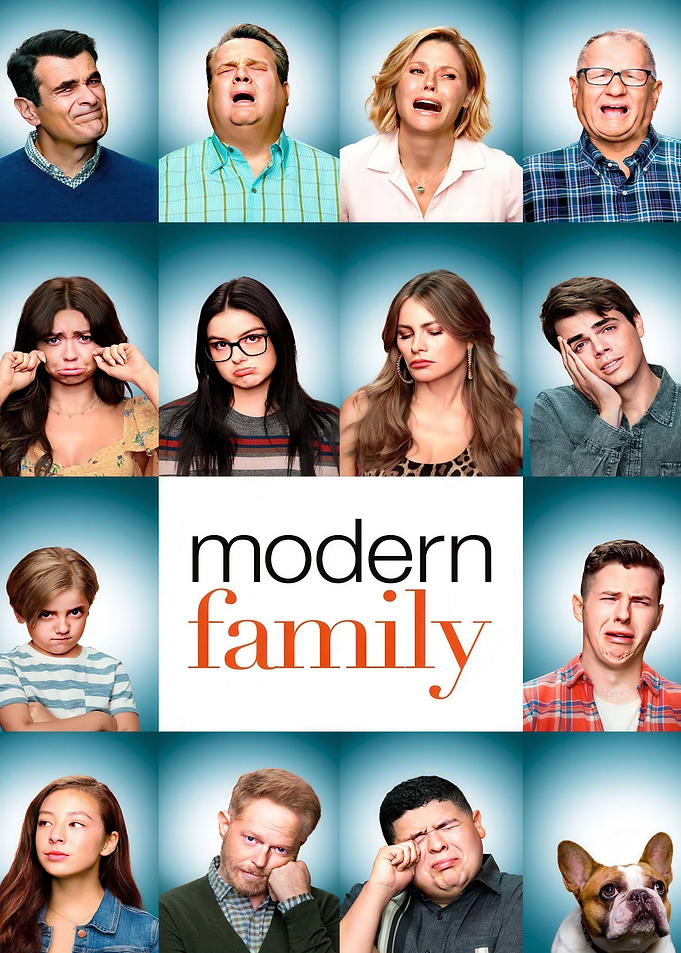 Modern Family Cast Crying Poster