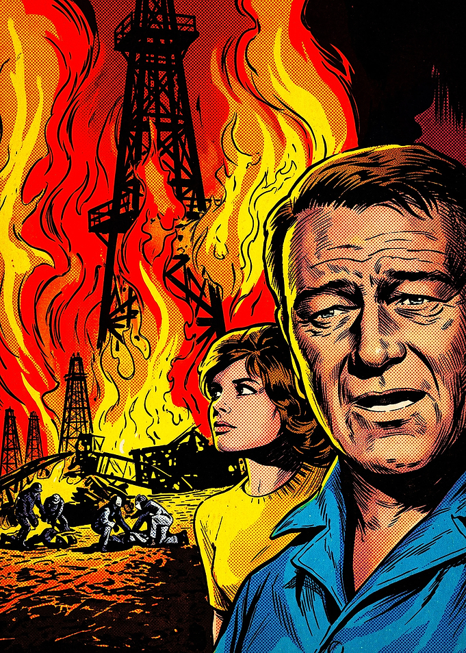 John Wayne Hellfighters Movie Poster Art