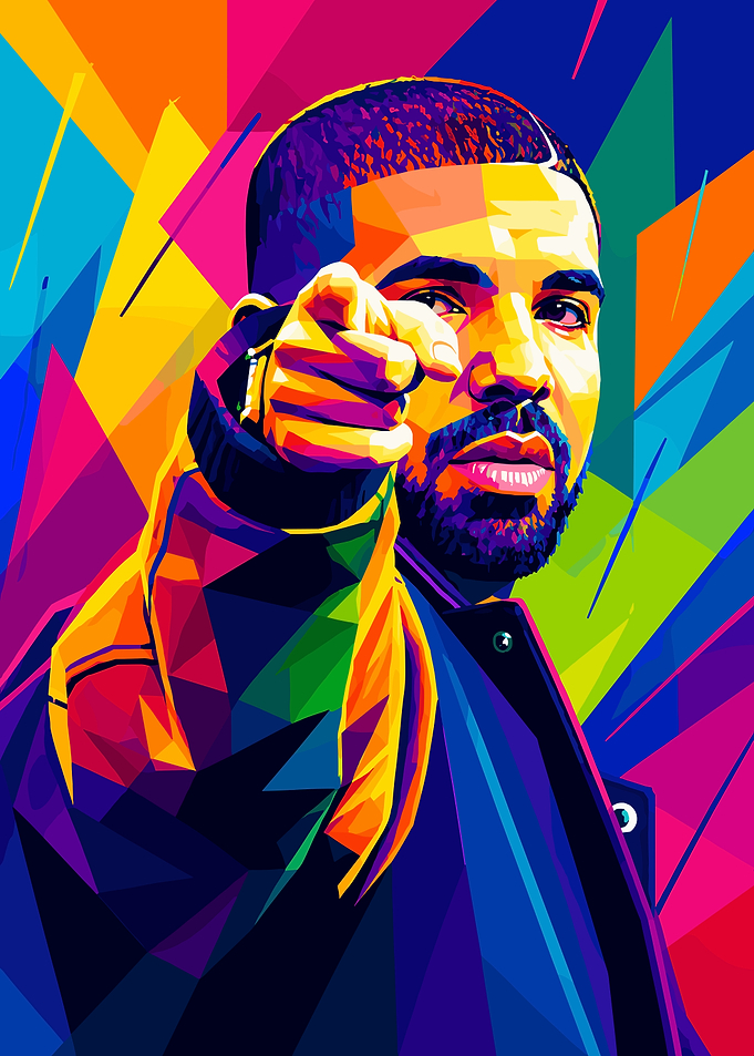 Drake Pop Art Portrait