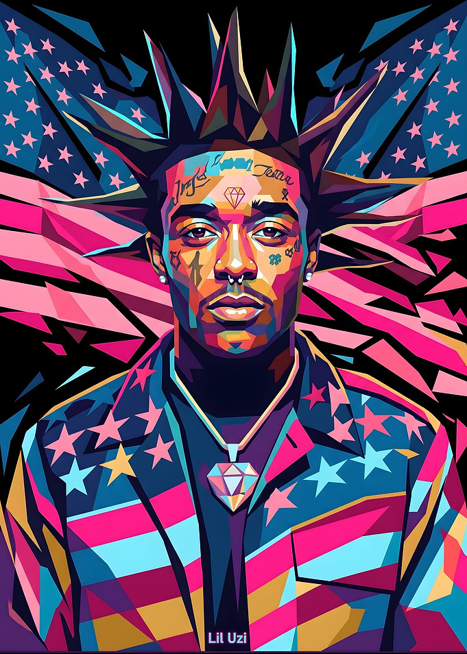 Lil Uzi Vert Pop Art Portrait