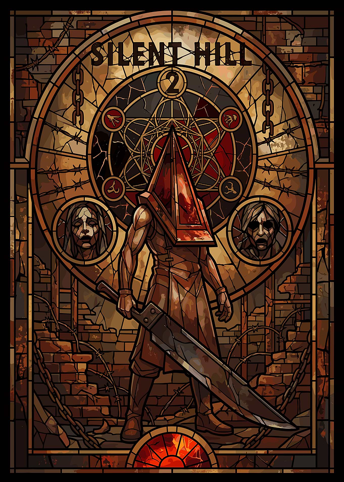 Silent Hill 2 Stained Glass Art