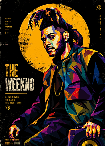 The Weeknd Low Poly Art Poster
