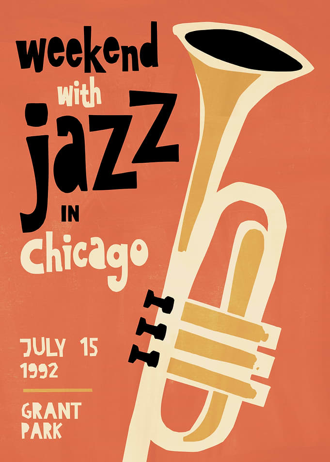Weekend with Jazz in Chicago Poster