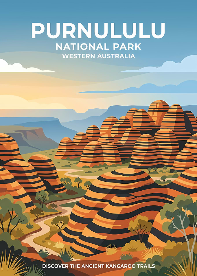 Purnululu National Park Travel Poster