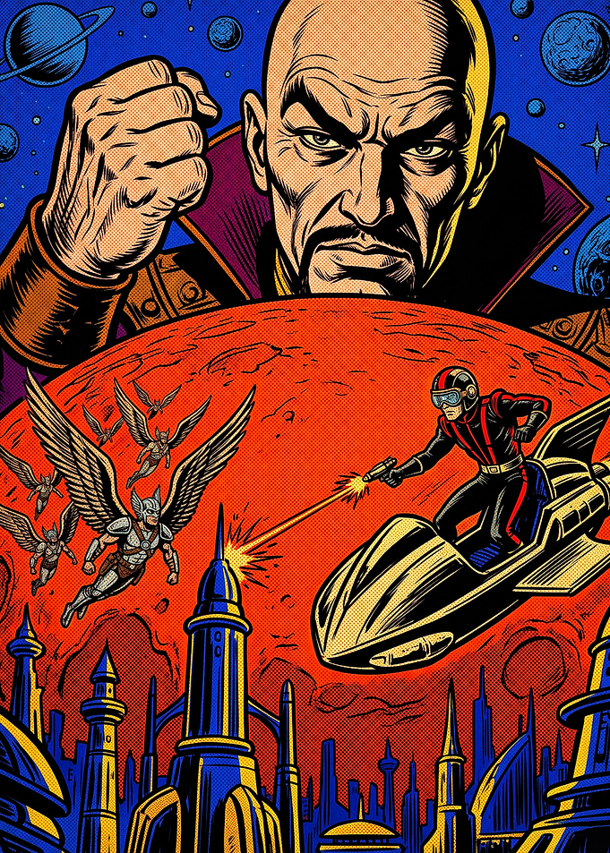 Flash Gordon Retro Comic Art