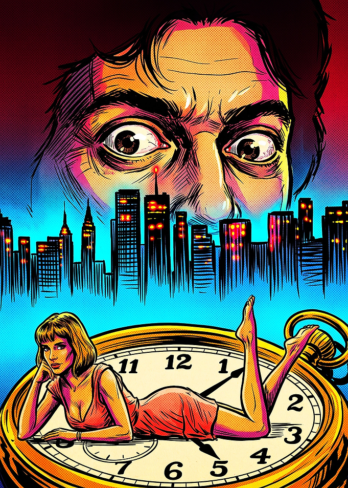 Pop Art Surreal Time Illustration
