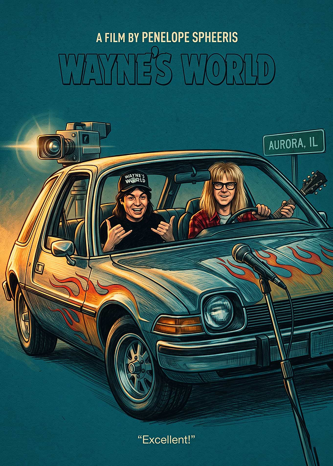 Waynes World Movie Comedy Cult Classic Art