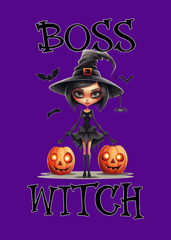 Boss Witch Halloween Graphic