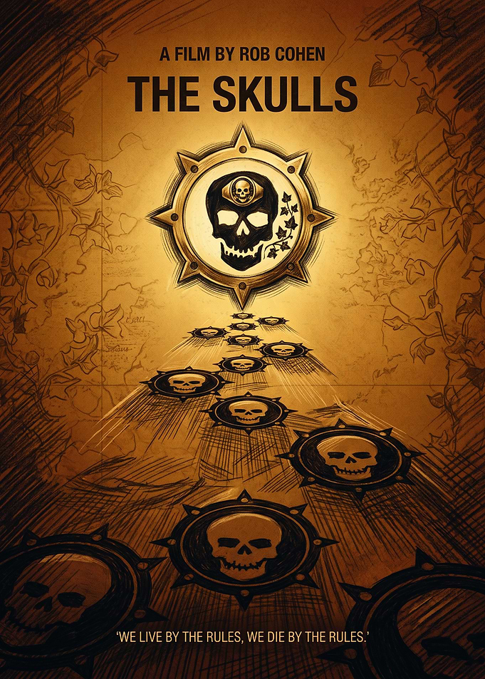 The Skulls Movie Mystery Thriller Minimalist Art