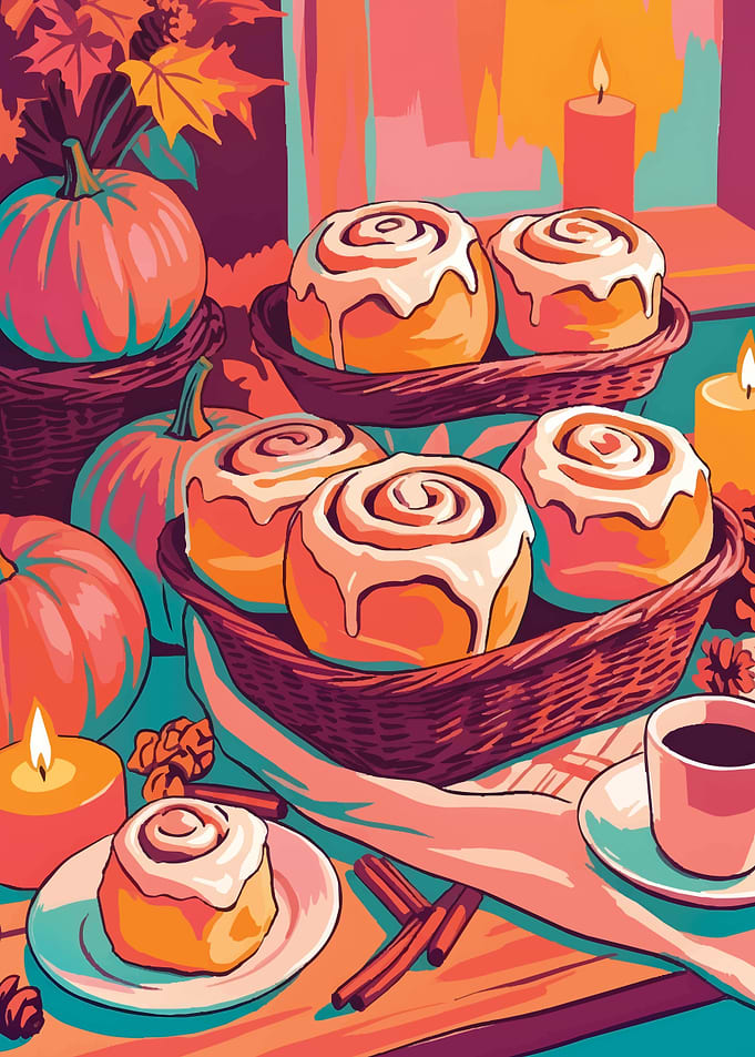 Cinnamon Rolls and Pumpkins