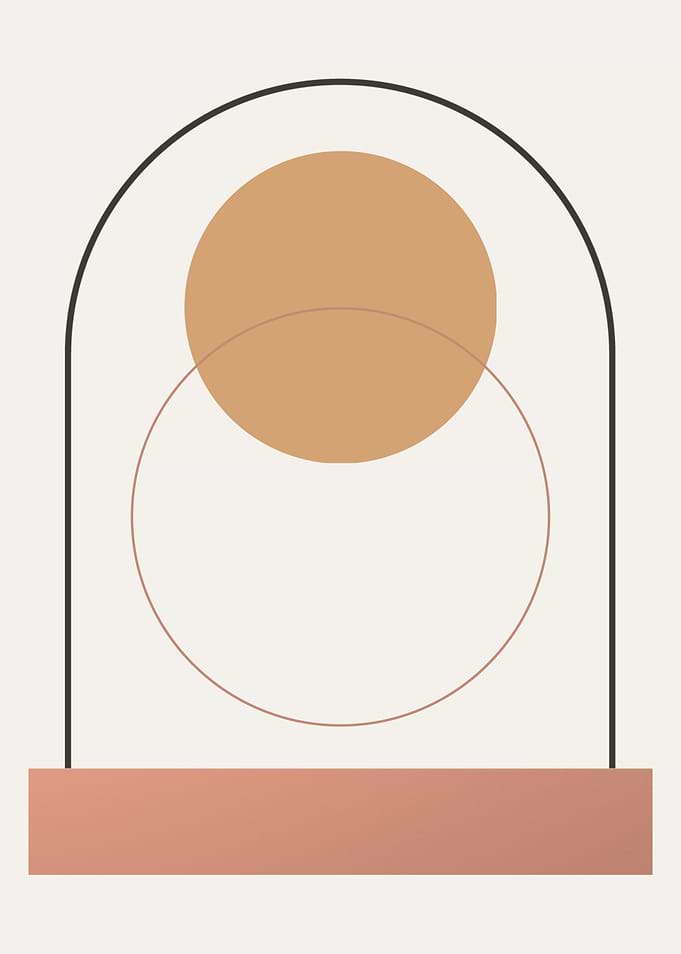 Minimalist Geometric Arch Wall Art