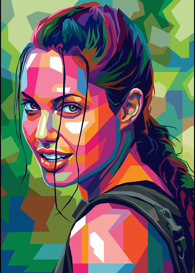 Angelina Jolie Pop Art Portrait