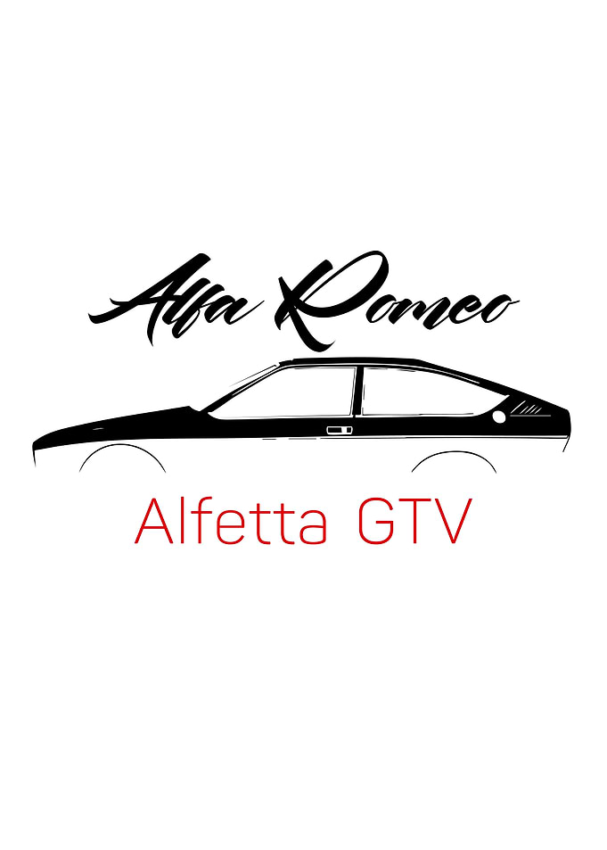 Alfa Romeo Alfetta GTV Minimalist Poster