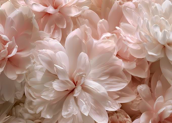Soft Pastel Pink Peony Flowers