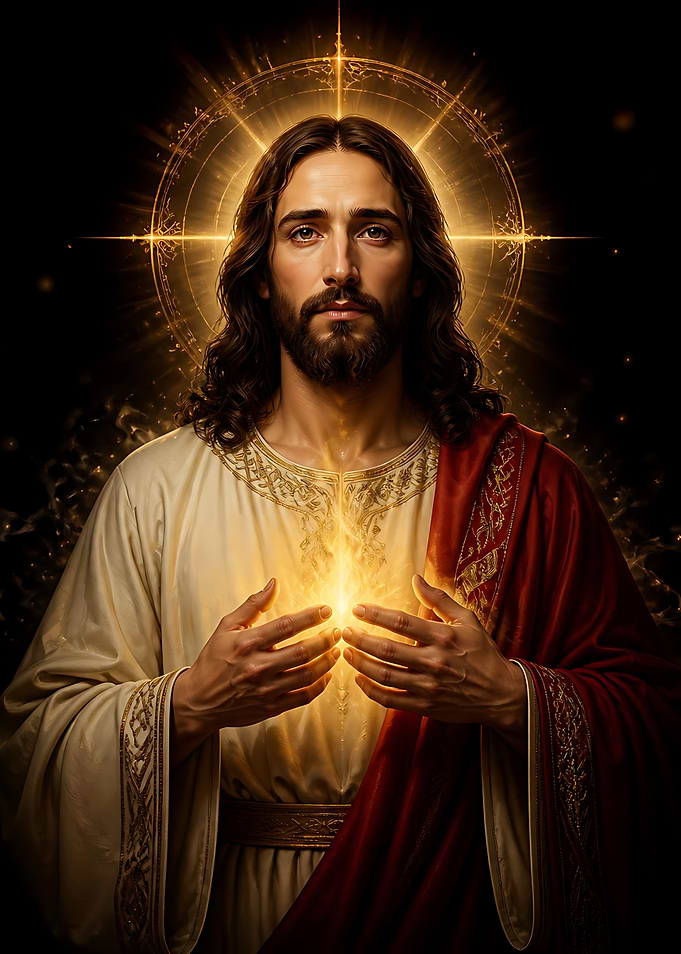 Jesus Christ with Radiant Sacred Heart