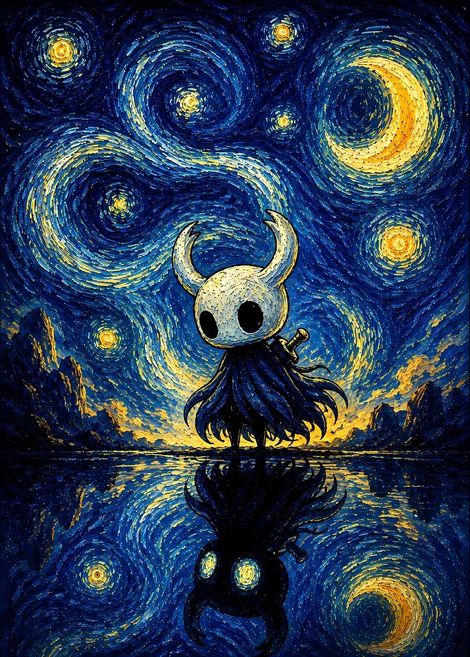 Hollow Knight Starry Night Fan Art