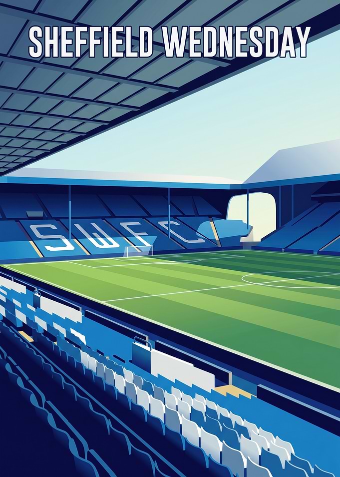 Sheffield Wednesday Football Stadium Poster