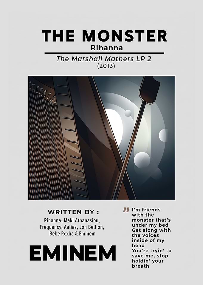 The Monster Eminem Song Poster