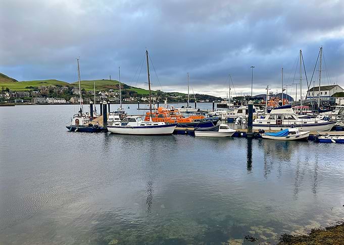 Harbour Boats and Hillside Houses - Scotland Photography