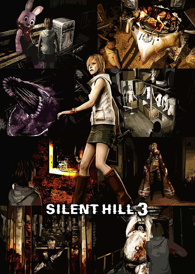 Silent Hill 3 Game Collage Poster