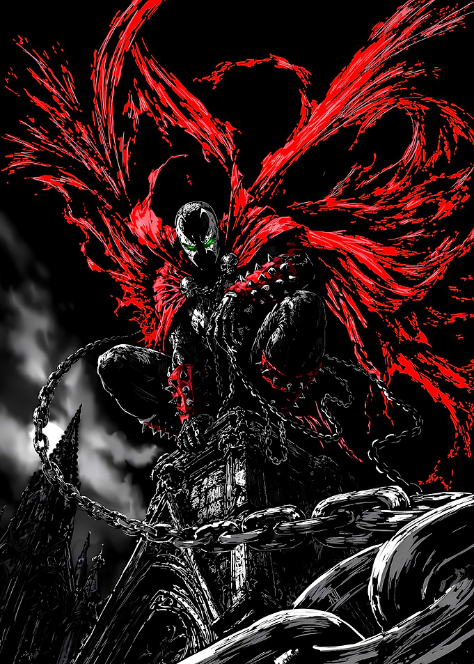 Spawn Perched on Gothic Rooftop
