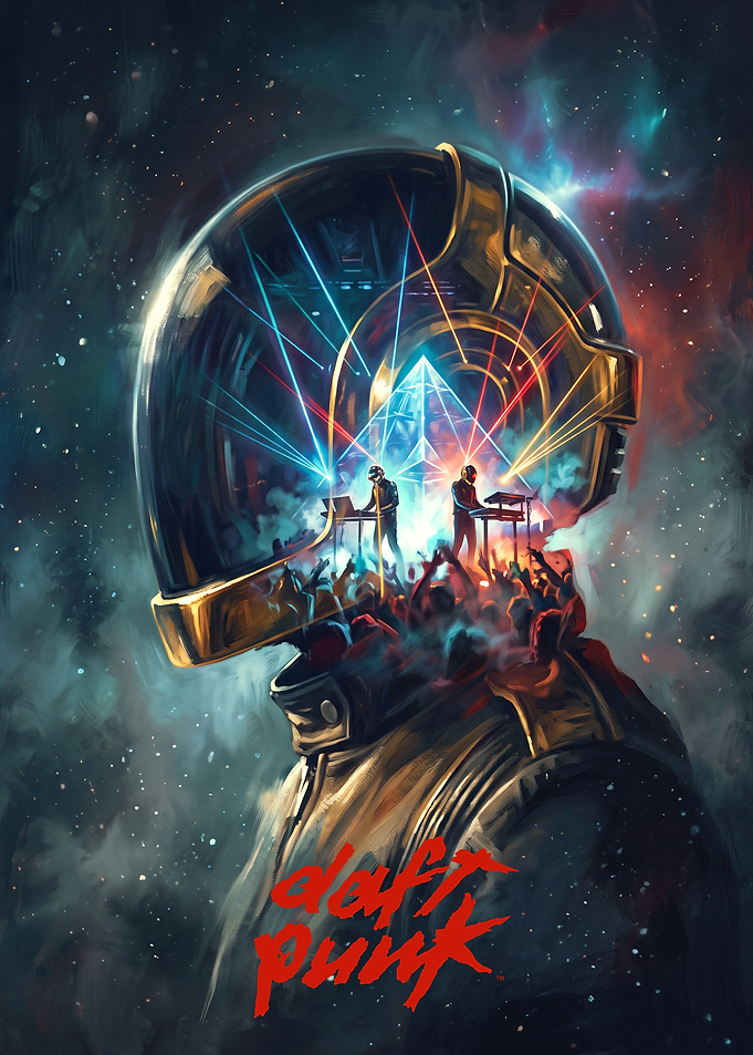 Daft Punk Cosmic Concert Art