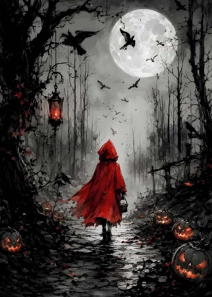Little Red Riding Hood Halloween Forest