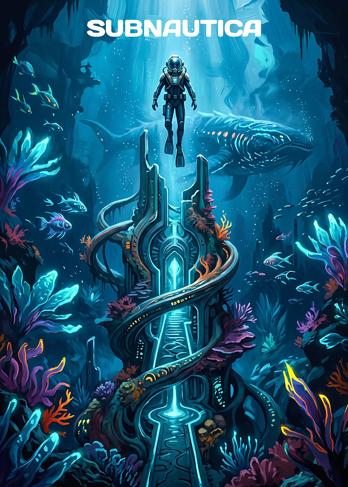 Subnautica Underwater Exploration Poster