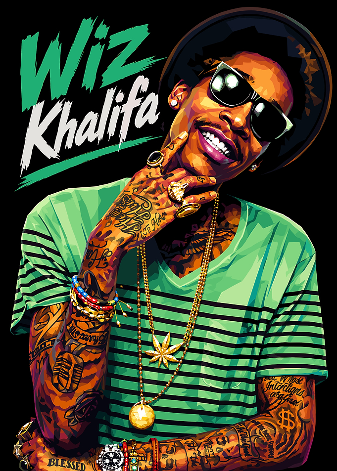 Wiz Khalifa Pop Art Portrait